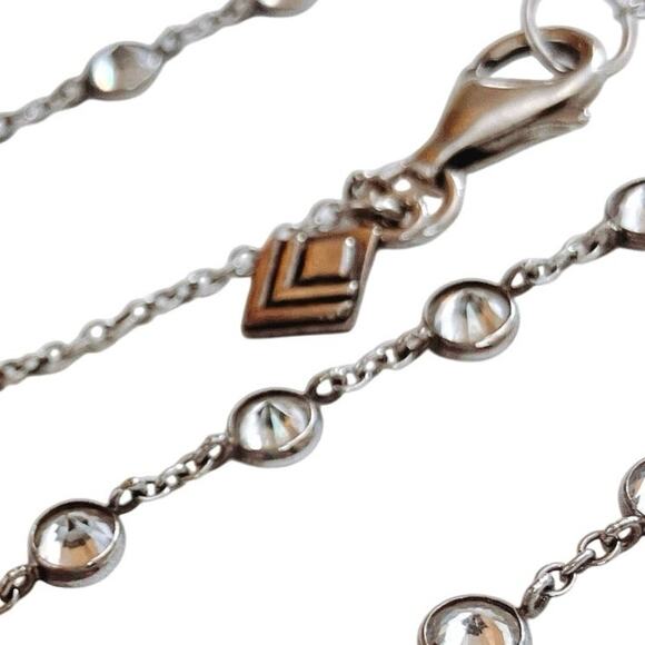 Silpada Retired 925 Sterling Silver CZ Raindrop N1962 Necklace, Chain 22" Dainty - Picture 10 of 11